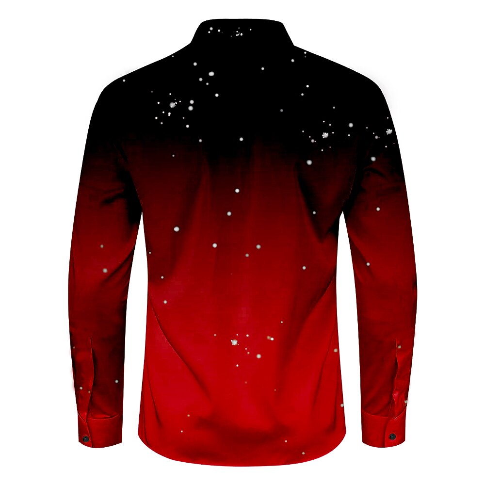 Christmas Tree Casual Dress Button Shirt