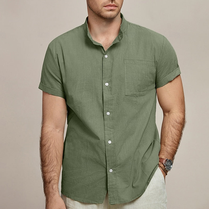 2 PCS Classic Linen Button-Up Shirts
