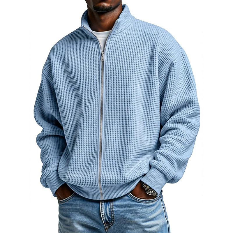 Comfort Waffle Zipped Sweatshirt