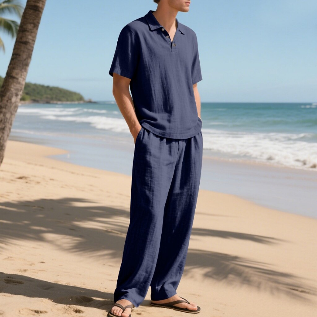 Cotton Linen Set-Shirt and Pants