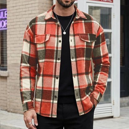 Classic Plaid Button Up Flannel Shirt