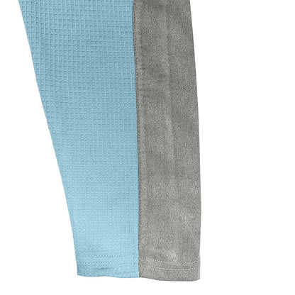 Colorblock Hooded Waffle Henley Shirts