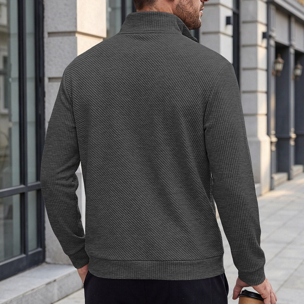 Jacquard Comfort Quarter Zip Sweatshirt