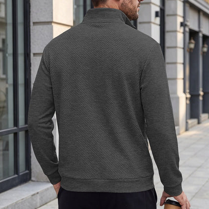 Jacquard Comfort Quarter Zip Sweatshirt