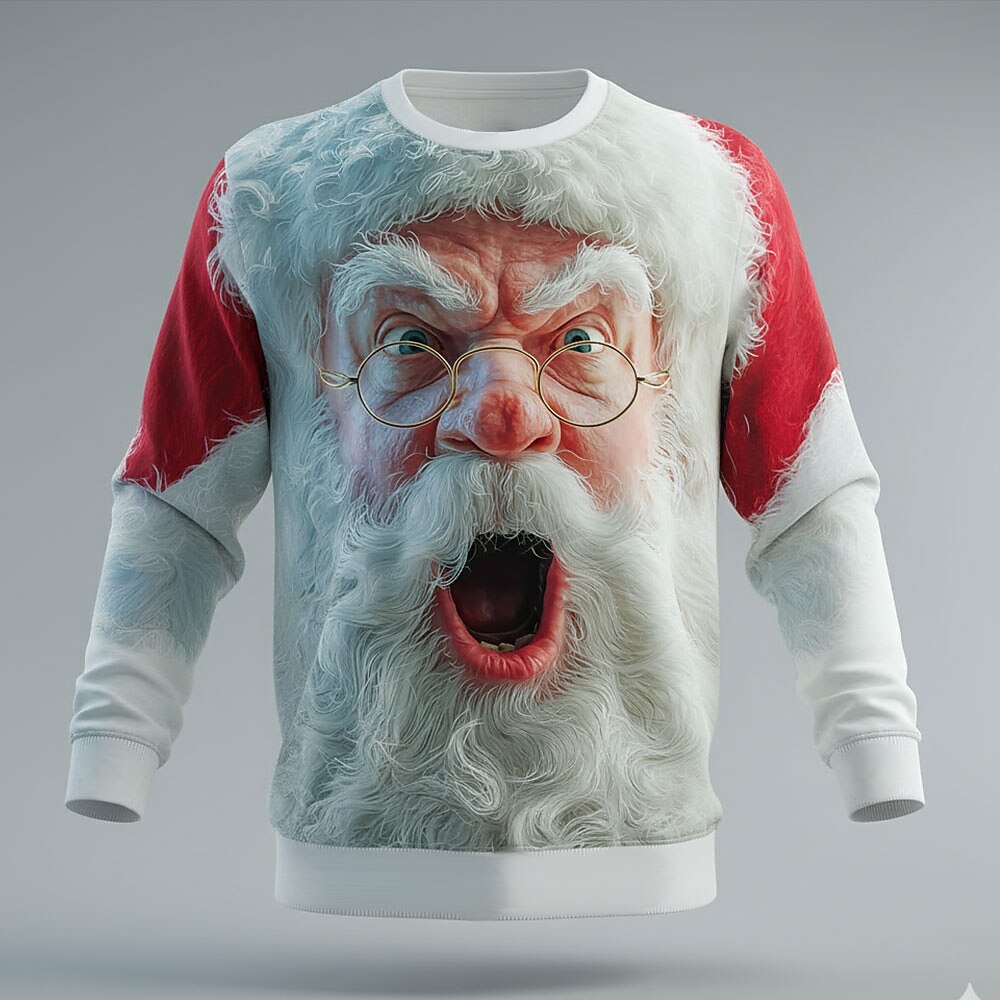 Men's Santa Christmas 3D Crewneck Sweatshirt