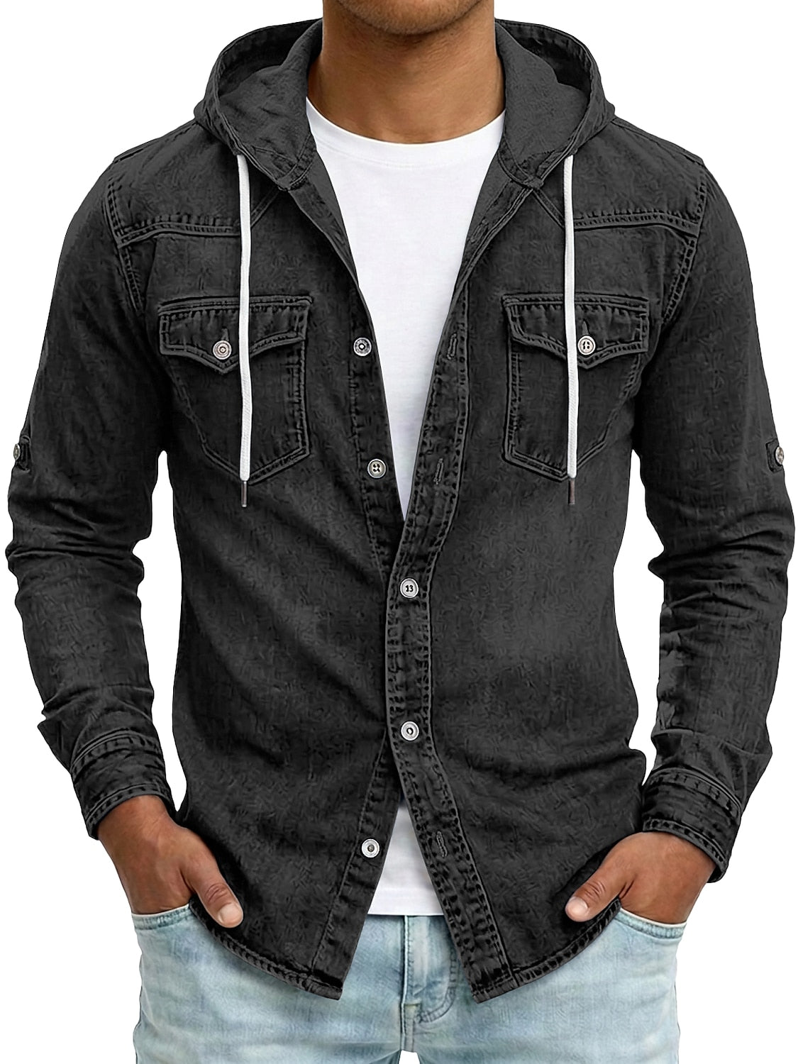 Classic Broken-In Cotton Denim Work Shirt