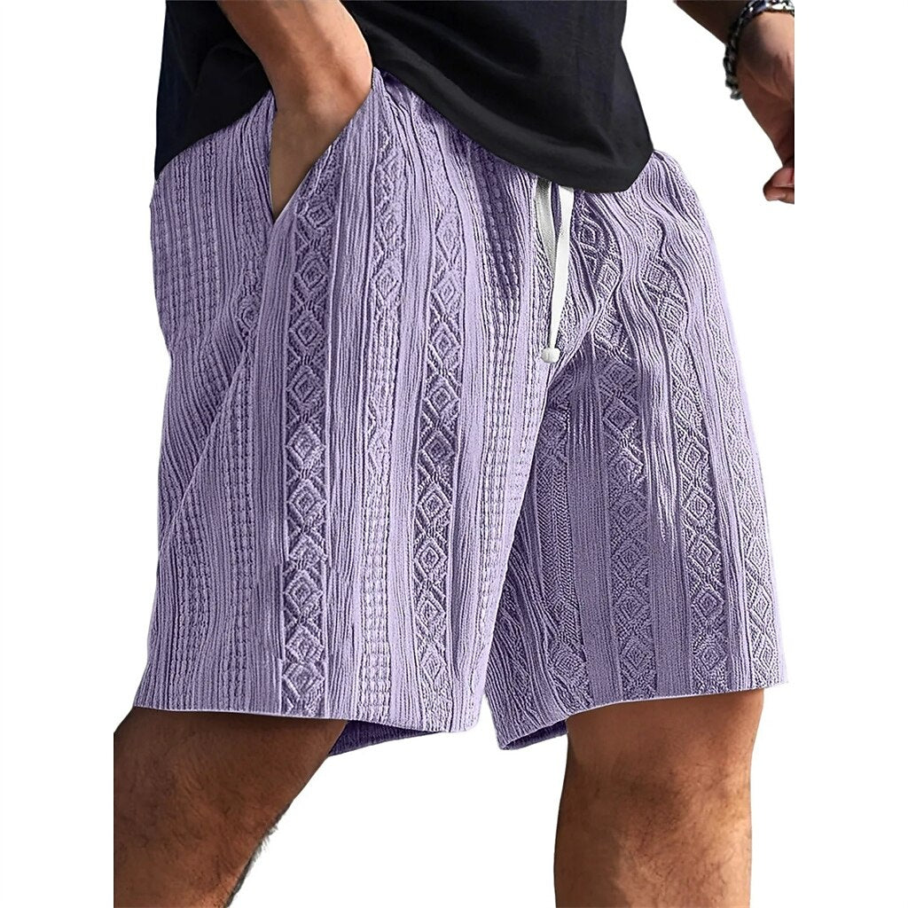 Men's Jacquard Textured Shorts