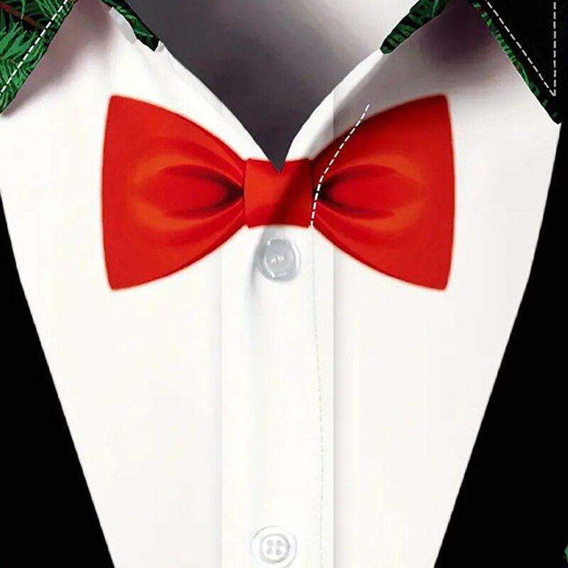 Christmas Tree Costume Casual Button Shirt
