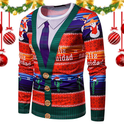 Men's Graphic Christmas Pattern Tee