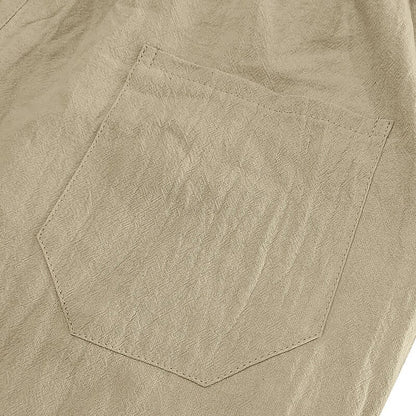 Breathable Linen Shorts With Elastic Waist