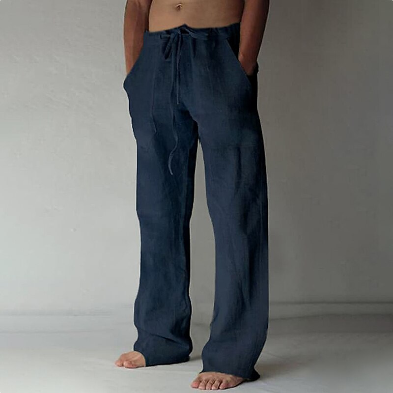Daily Linen Pants - Elastic Waist, Casual Holiday & Vacation Wear