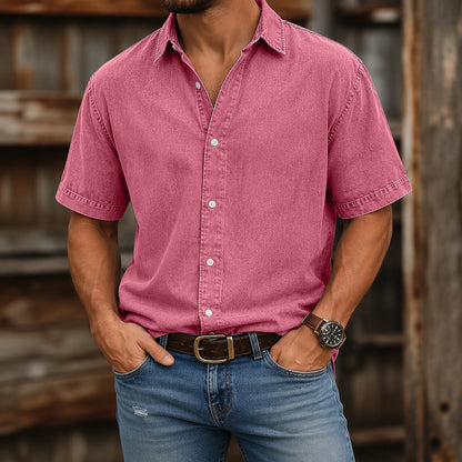 Broken-In Cotton Denim Shirt
