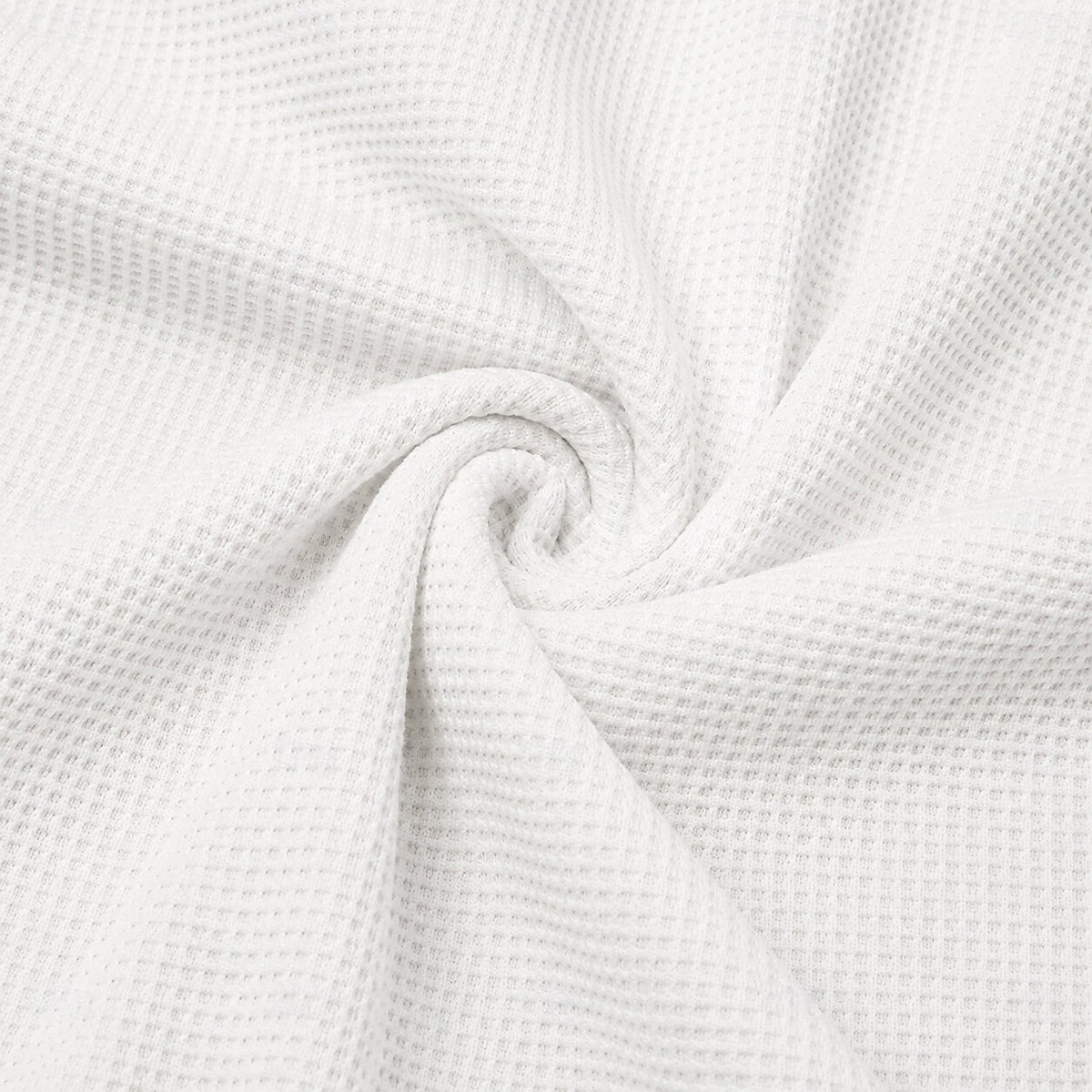 Patchwork Quarter Zip Waffle Polo