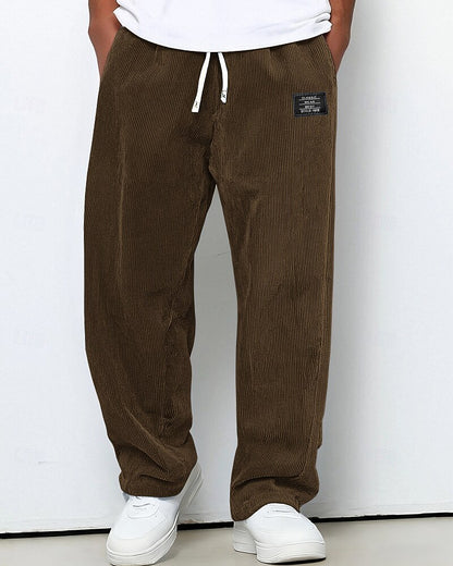 Men's Corduroy Drawstring Sweatpants