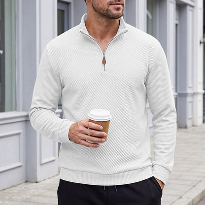 Jacquard Comfort Quarter Zip Sweatshirt