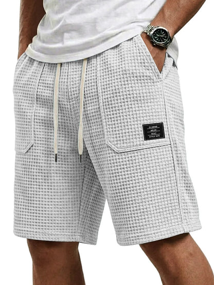 Men's Waffle Shorts With Pockets
