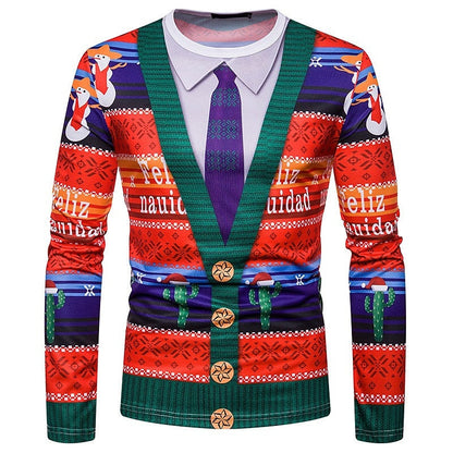 Men's Graphic Christmas Pattern Tee