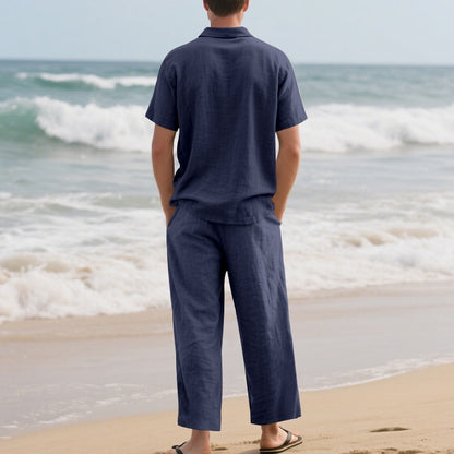 Cotton Linen Set-Shirt and Pants