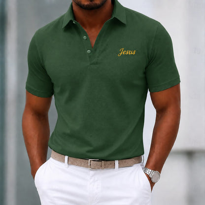 100% Cotton Pique Polo Shirt With Embroidery