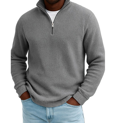 Waffle Zipped Polo Shirts