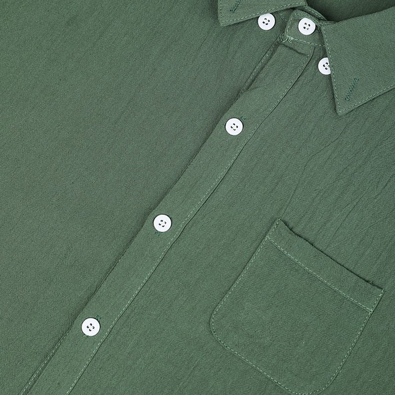 Men's Vacation Linen Shirt - Light & Comfortable