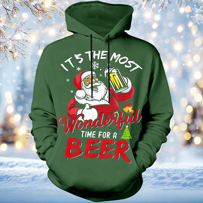 Santa Beer Christmas Holiday Party Hoodie