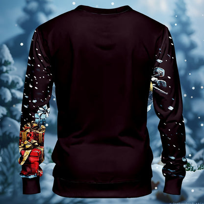 Men's Santa Motorcycle Christmas Graphic Sweatshirt