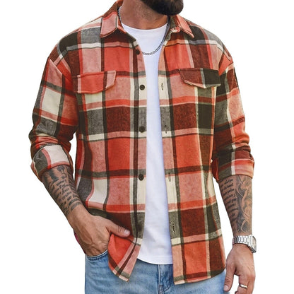 Classic Plaid Button Up Flannel Shirt