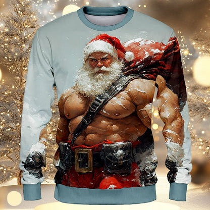Christmas Muscle Festive Funny Novelty Sweatshirt