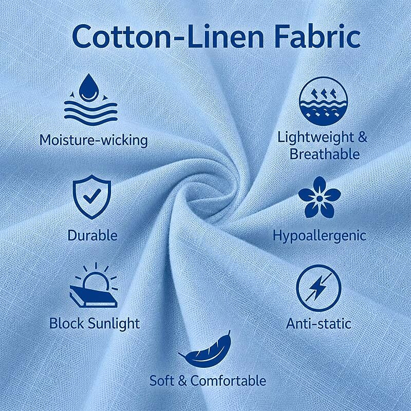 2-Pack Roll Up Or Down Sleeve Linen Popover Shirts