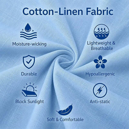 2-Pack Roll Up Or Down Sleeve Linen Popover Shirts