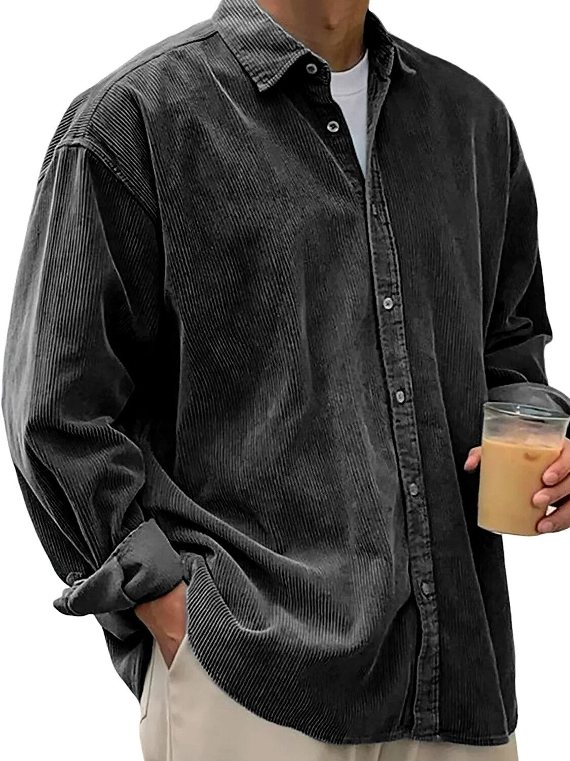 Men's Corduroy Button Up Shirt