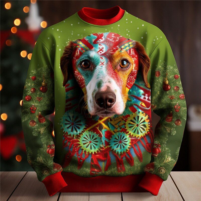 Christmas Merry Dog Golf Graphic Sweatshirt