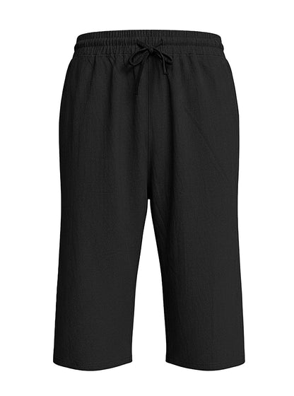 Breathable Linen Shorts With Elastic Waist