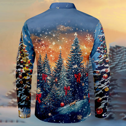 Christmas Santa Casual Party Button Shirt