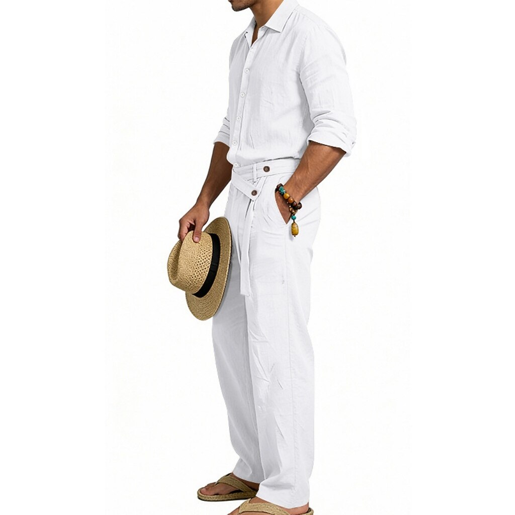 Cotton Linen Set-Shirt and Pants