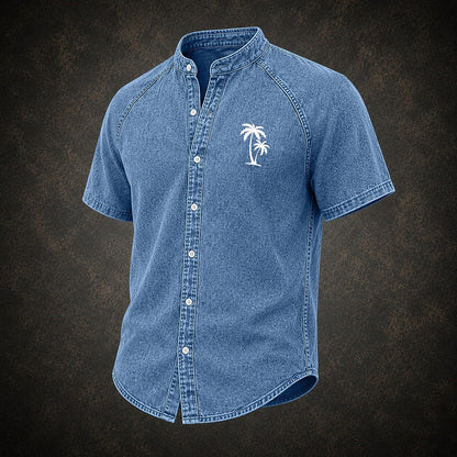Vintage Washed Cotton Hawaii Denim Shirt