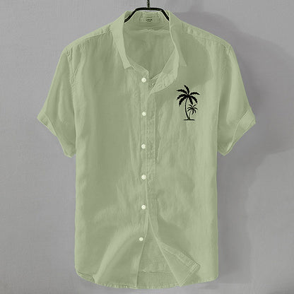 Men's Linen Shirt - Short Sleeve Summer Essential