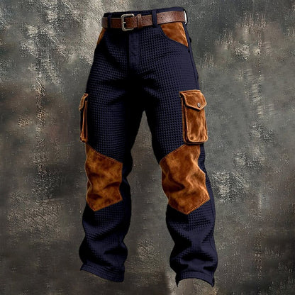 Colorblock Waffle Cargo Pants