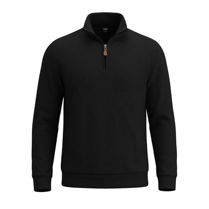 Jacquard Comfort Quarter Zip Sweatshirt