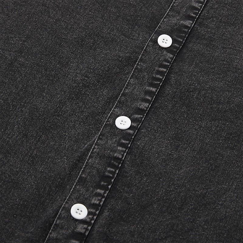 Men's 100% Cotton Acid Wash Shirt