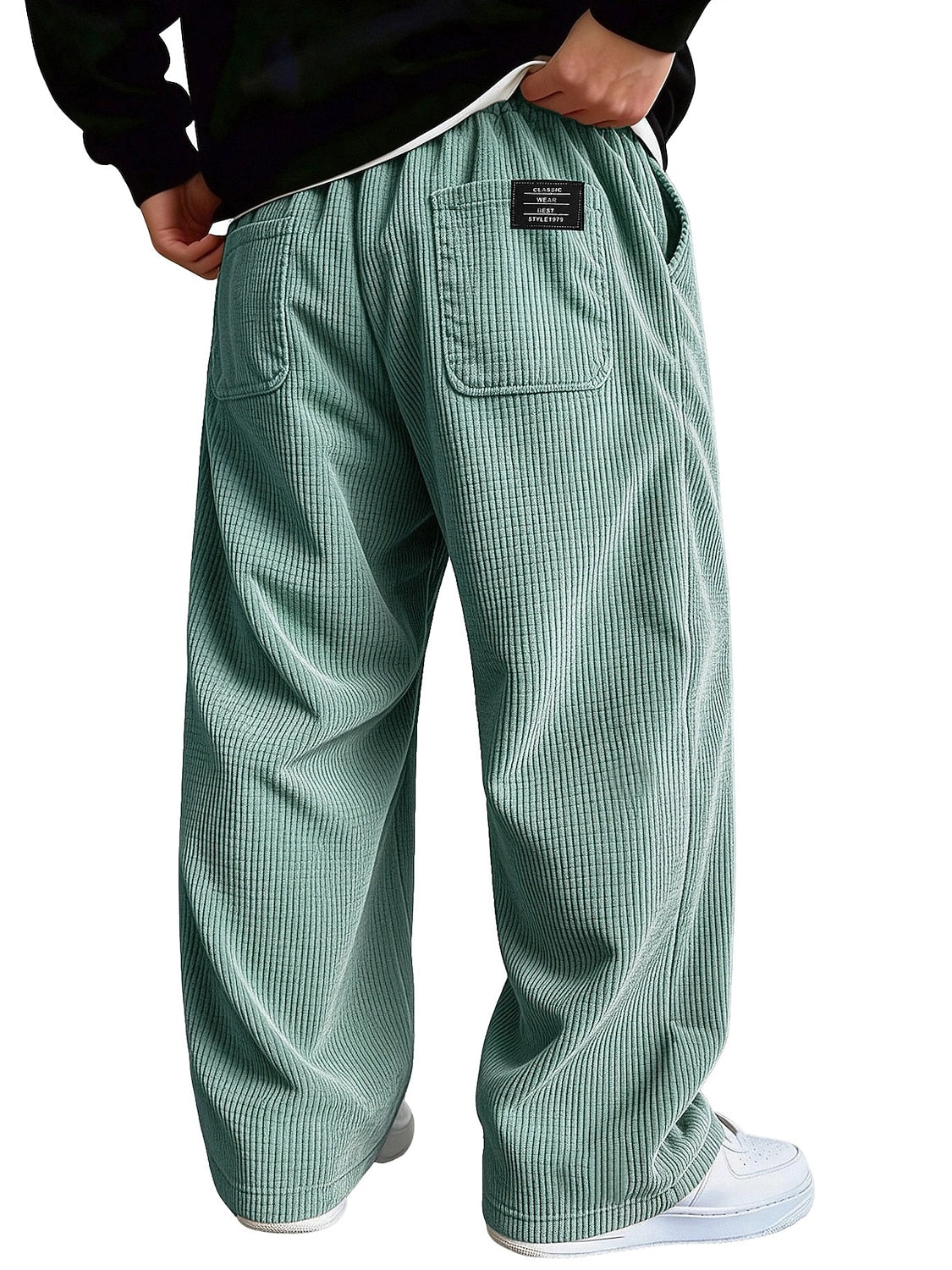 Textured Waffle Pants With Pockets