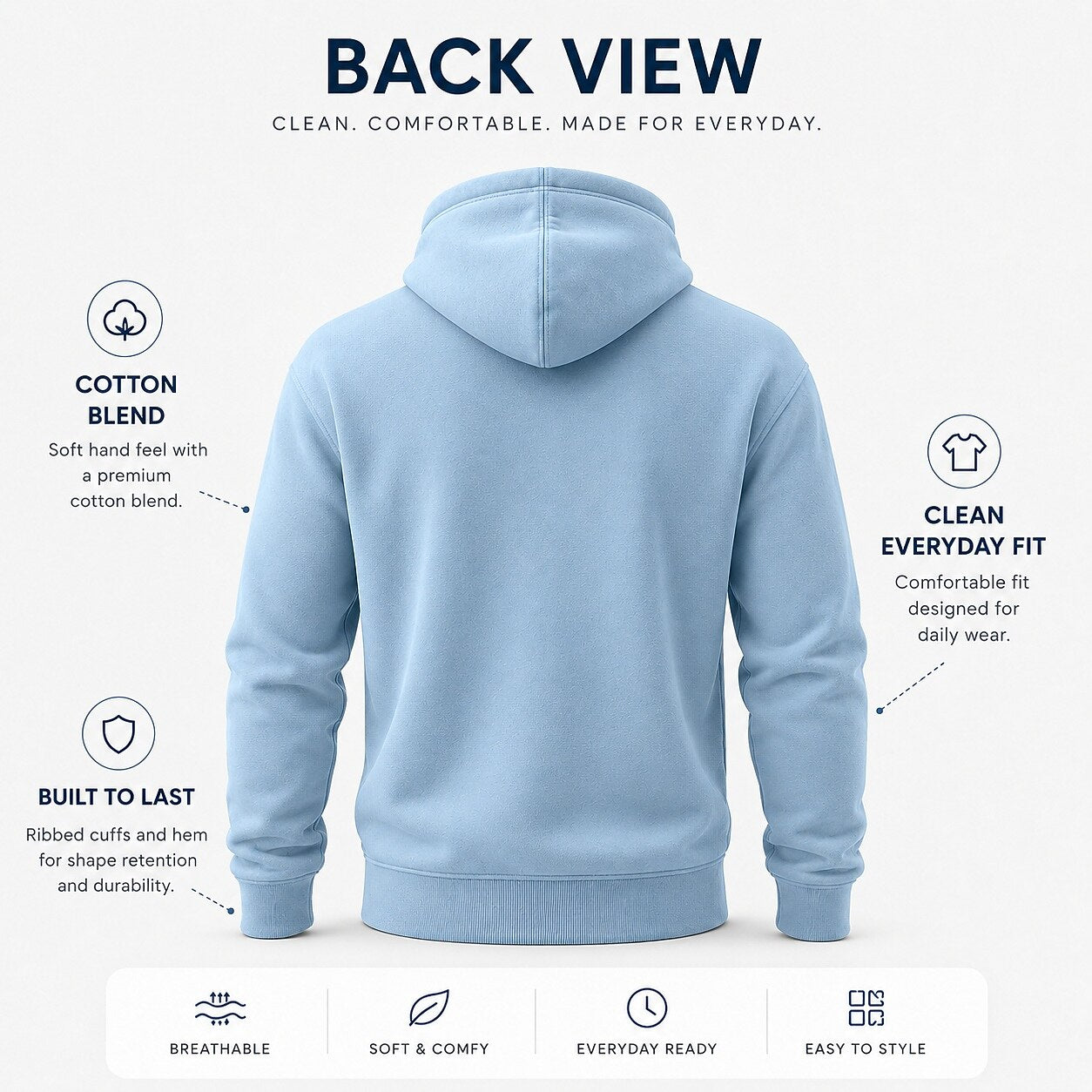 Comfort Cotton Pullover Hoodie