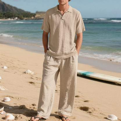 Cotton Linen Set-Shirt and Pants