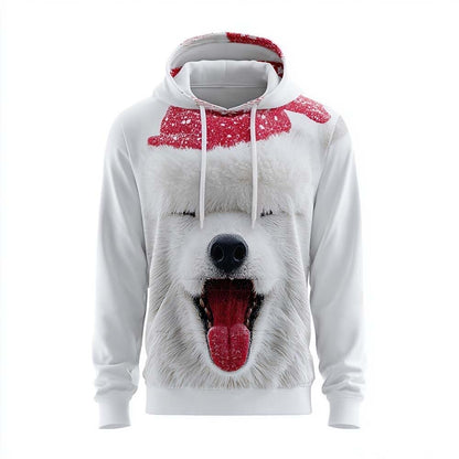 Christmas Animal Festive Graphic Pullover Hoodie