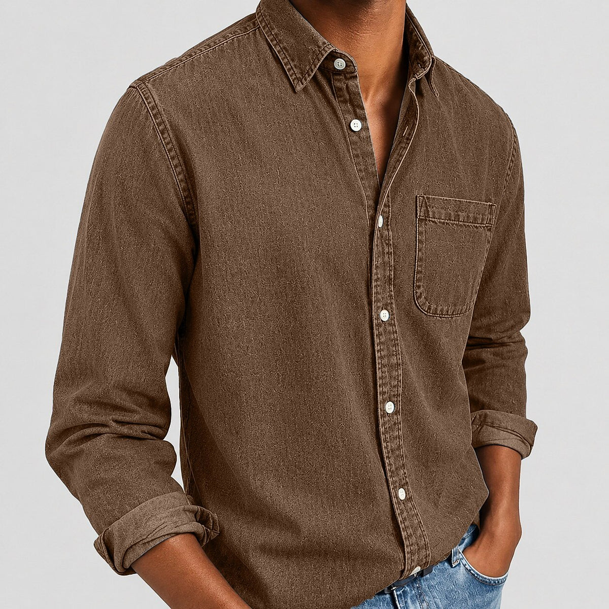 SoftFade Washed Denim Pocket Shirt