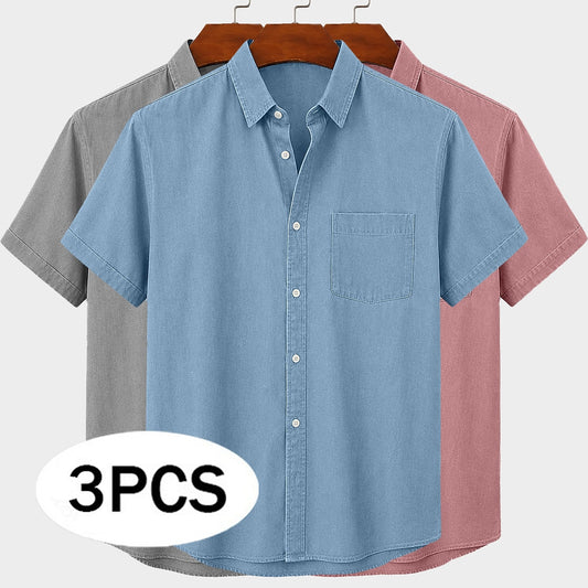 3-Pack Broken-In Cotton Shirts