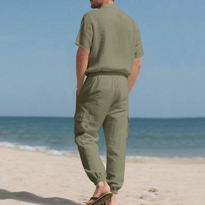 Cotton Linen Set-Shirt and Pants