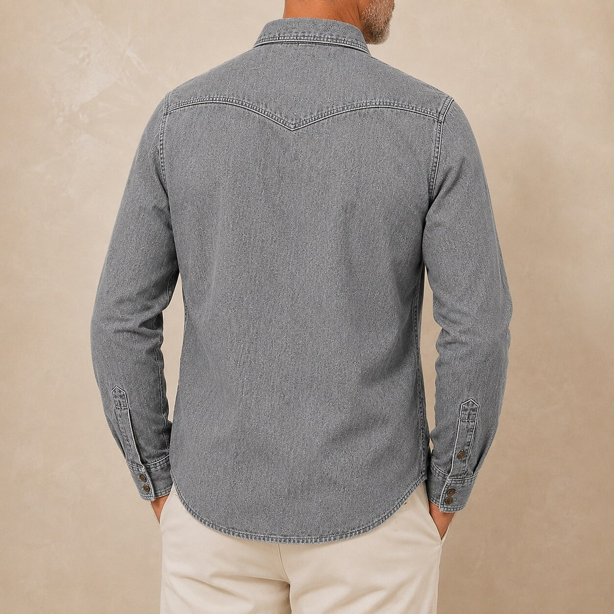 Broken-In Cotton Denim Shirt