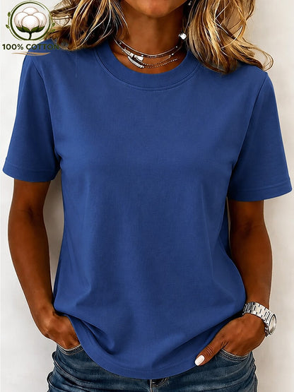 Women's 100% Cotton Crew Neck Top